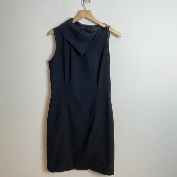 Elie Tahari Black Shift Sleeveless Wool Mesh Dress Sz 12 - Picture 1 of 6